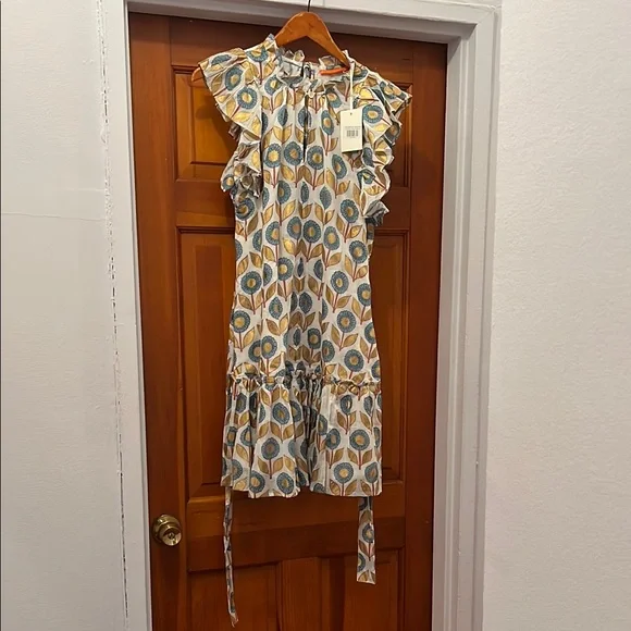 Oliphant Flirty Ruffle Hem Mini Dress - Picture 2 of 9